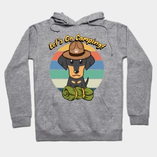 Cute Dachshund Wants to go Camping Hoodie